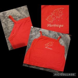 🎈3/$12 Red "Martinique" top!